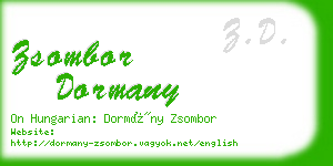 zsombor dormany business card